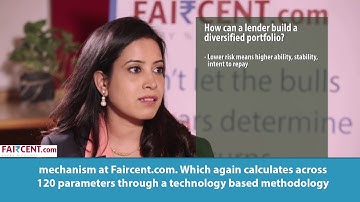 Faircent Advice Live: How can a Lender build a Diversified Portfolio of Loans on Faircent.com?