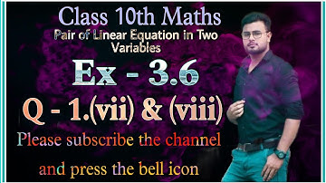 class 10 maths exercise 3.6 question 1 7th and 8th sum || Ex-3.6 || Q-1(vii) & (viii)