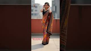 🌺 Kalamkari Saree Elegance | Traditional Indian Fashion Inspiration | #SareeHacks
