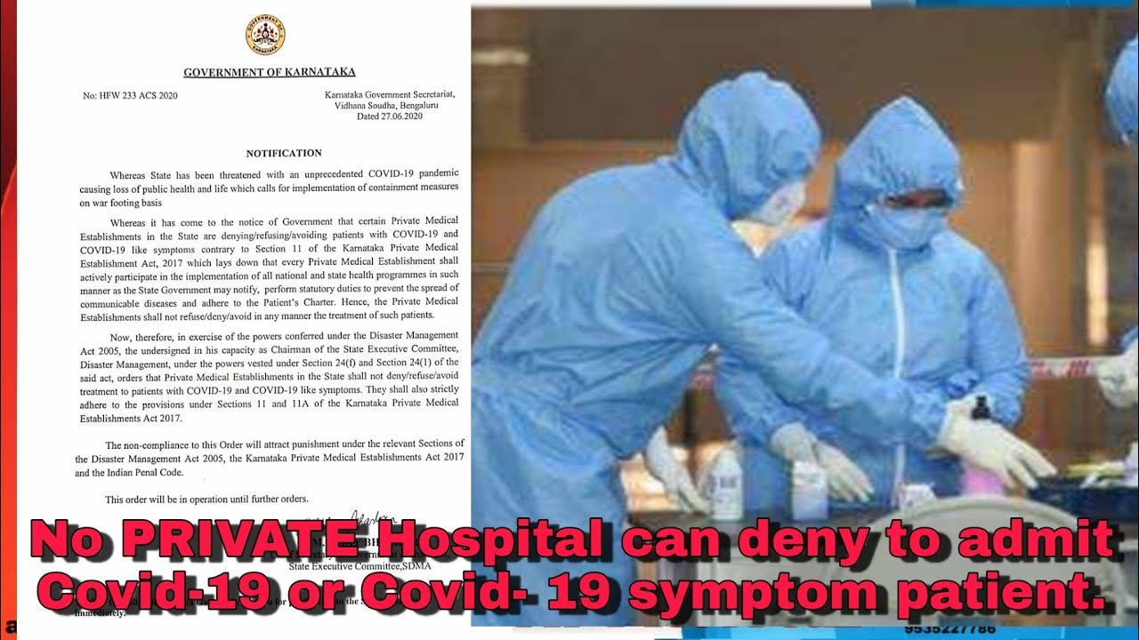 No PRIVATE Hospital can deny to admit patient. YouTube
