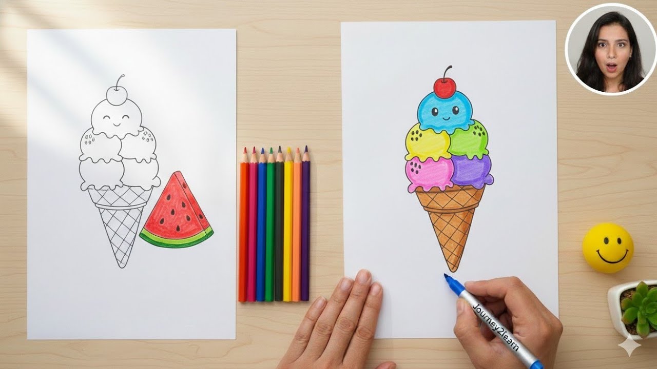 How to Draw a Cute Cupcake Easy 🧁 | Step by Step Drawing Tutorial | Fun & Simple Art