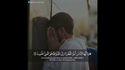 حالات واتس قران كريم / ( يا ايها الناس انتم الفقراء الى الله )القارئ ياسر الدوسرى