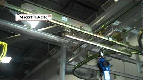Track Transfer Assembly for Manual Overhead Conveyors
