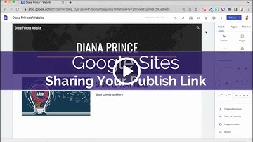 Sharing Your Google Sites Publish Link