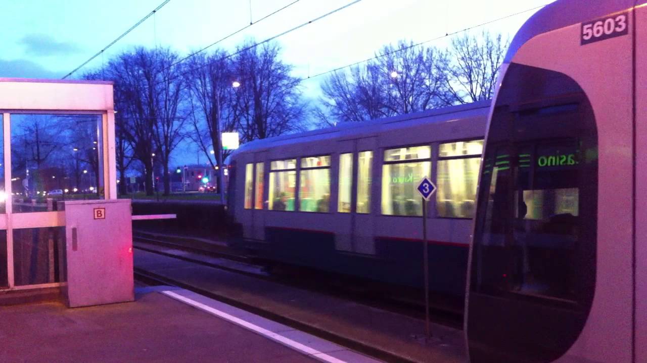 RET Metro aankomst SG3 & vertrek Type S op Rotterdam Alexander (tijdens zonsondergang)