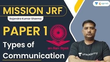 Types of Communication | Paper -1 | Mission JRF | Rajendra Kumar Sharma | Wifistudy UGC NET Hindi