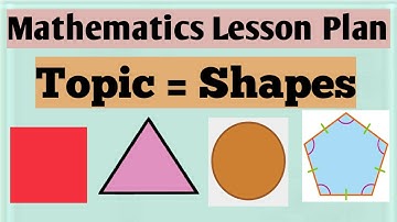 Shapes Lesson Plan