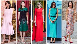 World's most beautiful and gorgeous Queen 👑 Letizia of Spain dress styles/queen Letizia outfits 2024