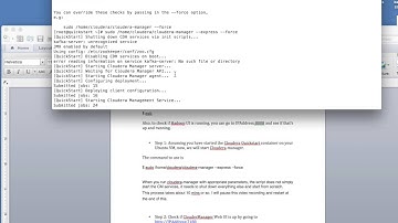 Cloudera QuickStart - Starting Cloudera Manager on already running Docker Container - Part 2