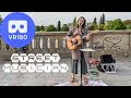 8K VR180 - Beautiful Voice Street Musician