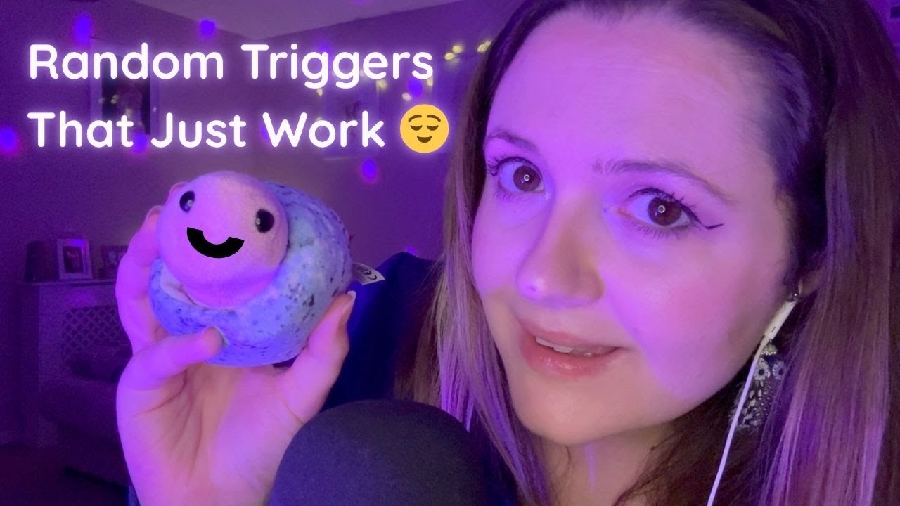 Tingly Random ASMR Triggers 💫 Dinosaur Egg, Crunchy Sponge & Mic Brushing
