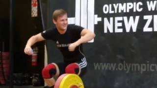 Curran Power 110kg Snatch attempt - South Islands 2016