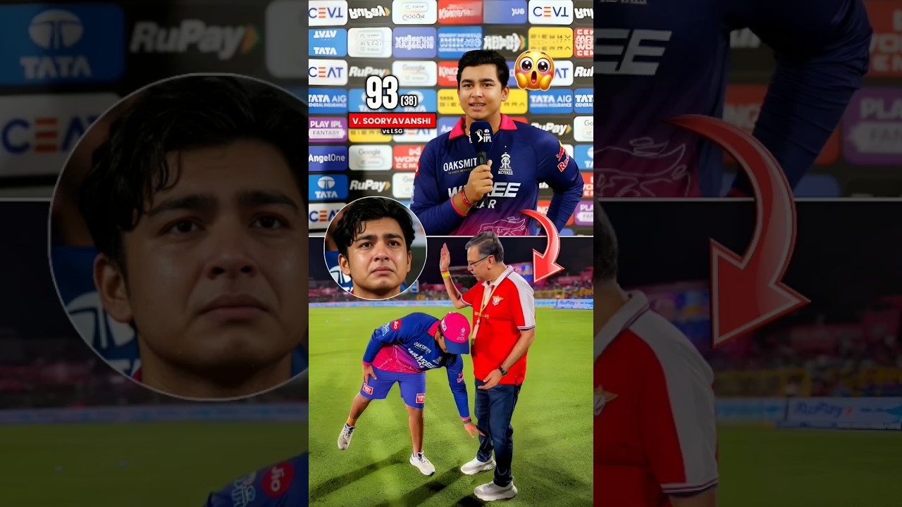 93 रन पर out होने 😱के बाद suryavanshi क्यों दुखी थे🤔 #ipl2026 #vaibhavsuryavanshi #cricket #ipl #rr