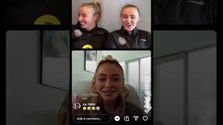 Georgia Stanway and Leah Williamson instagram live. 22/2/22