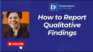 How to Report Qualitative Findings