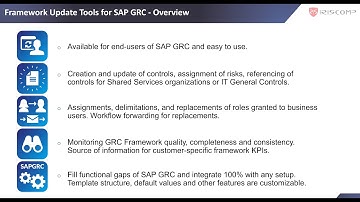 Framework Update Tools for SAP GRC. Riscomp Solutions Overview & Demo.