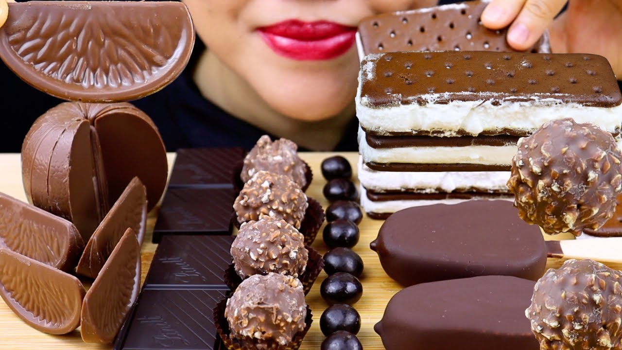 ASMR CHOCOLATE PARTY EATING SOUND NO TALKING | MUKBANG | KLE ASMR - YouTube