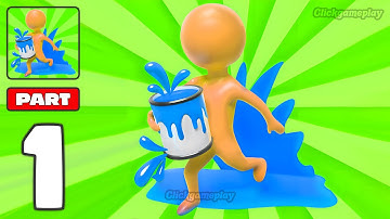 Dye Factory Gameplay Walkthrough Part 1 - Tutorial Sell Paints Store Mix Color (Android,iOS)