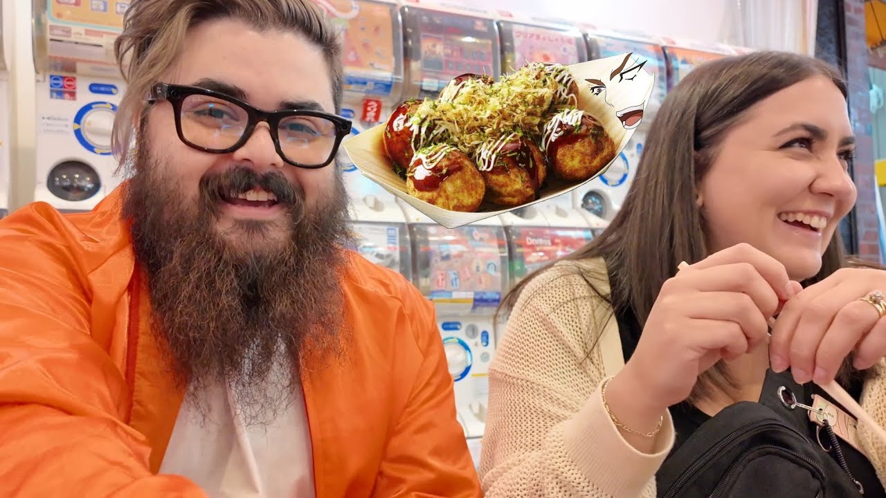 Osaka Food Adventure: Takoyaki in Kuromon Market | Kevin and Cat