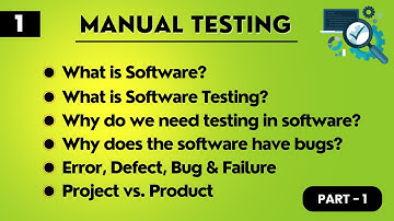 Part-1: Manual Software Testing Training | manual testing full course | software testing tutorial