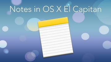 Notes: OS X El Capitan