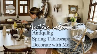 Antique Shopping + Decorating with my Thrifted Vintage Decor & A Charming Spring Tablescape Styling!