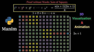 Proof without Words #5: Sum of Squares - Manim/Python