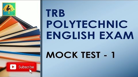 TRB Polytechnic English Mock Test-1 | Important Questions from all Units