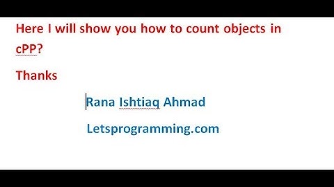 how to count objects in cpp