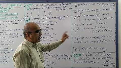AMEE U-2 L-8 ( LAGRANGE INTERPOLATION FORMULA FOR  UNEQUAL INTERVALS)