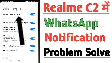 Realme C2 Phone Me WhatsApp Notification Problem Solve | WhatsApp Notification On Kaise Kare |