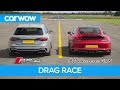 Porsche 911 GTS vs Audi RS4 - DRAG RACE, ROLLING RACE AND BRAKE TEST