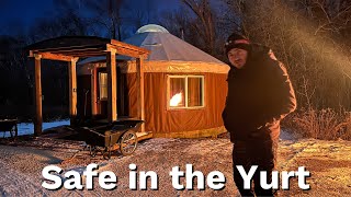 Winter Camping in a Yurt with No Electricity | OffGrid Winter Camping