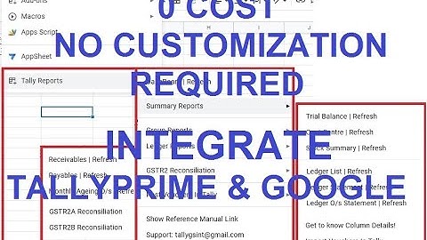 Connect TallyPrime on Google Sheets || TallyPrime/Tally.ERP9 #tallyprime4
