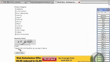 Social Bookmarking Submission Video Tutorial Part 1 allsitelist.com