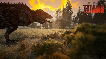Acrocanthosaurus really is BUSTED!!!! Path of Titans Semi Realism