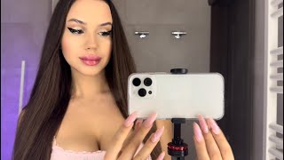 🩷ASMR IPHONE 15 PRO MAX TAPPING 💅 no talking, lofi asmr, long nails