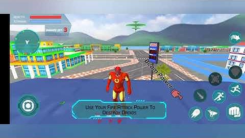 Flying Robot hero Crime  City Rescue Robot Games gameplay Android los