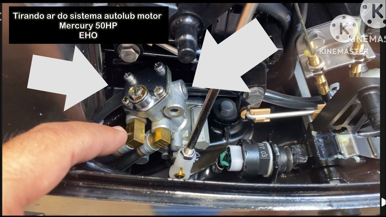 TIRANDO AR DO SISTEMA (SANGRAR) AUTOLUB MOTOR MERCURY 50HP EHO