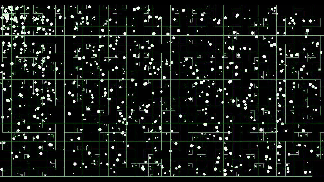 Dynamic Quad tree with 1000 objects of varying sizes - YouTube