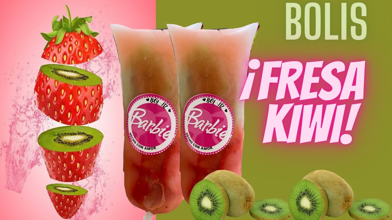 BOLIS fresa kiwi a base de agua |AMEYAL receta FACIL Y ECONOMICA CON LAS BBB PARA NEGOCIO