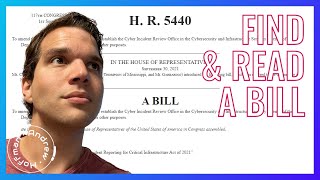 How to Find and Read a Bill (US Congress)