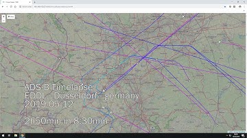 ADS-B timelapse - virtual radar server - Dusseldorf EDDL