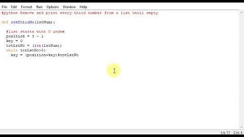python Remove and print every third number from a list until empty
