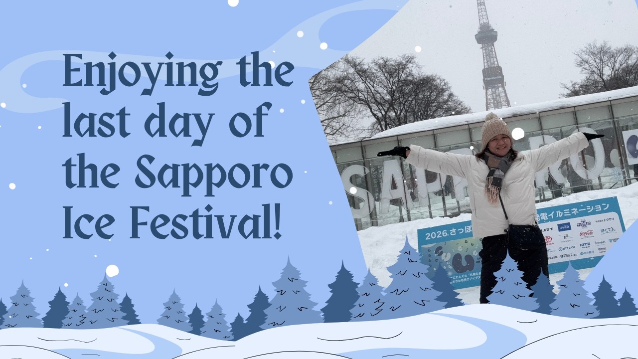 Last day of the Sapporo Ice Festival | Snow Sculptures | Night Illumination