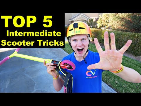 TOP 5 INTERMEDIATE SCOOTER TRICKS!