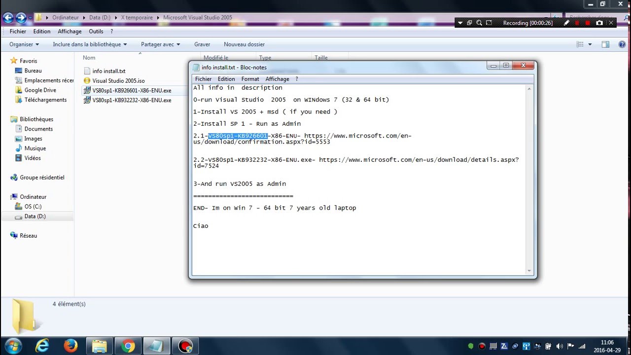 Install Visual Studio 05 On Windows 7 Youtube