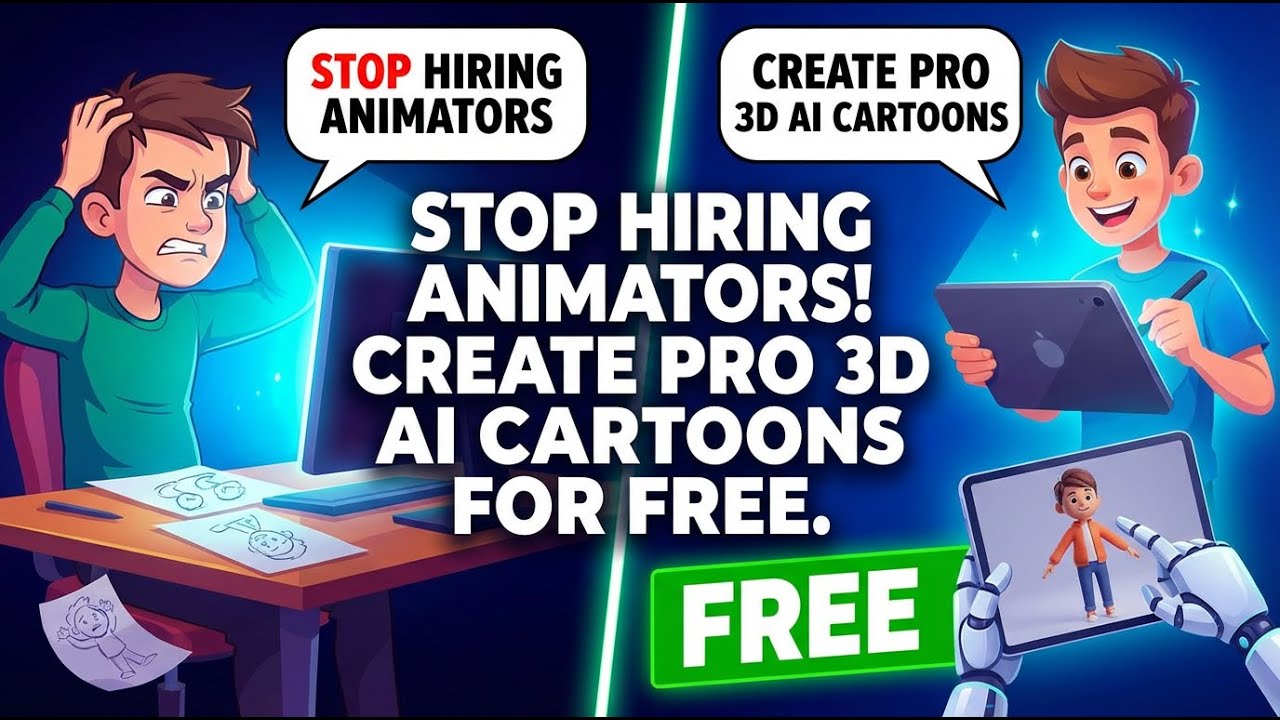 Stop Hiring Animators! Create Pro 3D AI Cartoons for FREE