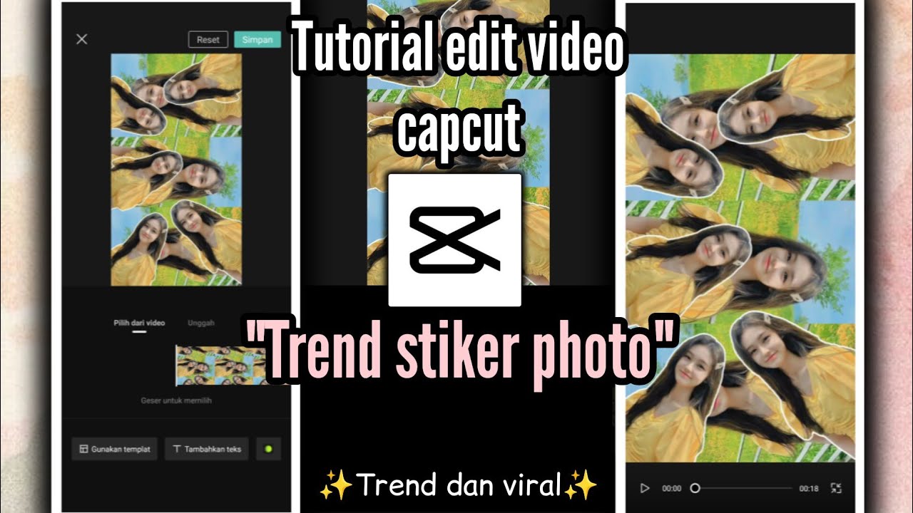 tutorial edit video capcut| trend stiker foto| yang lagi viral - YouTube