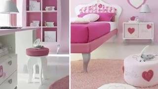Pink kid girl bedroom decorating ideas